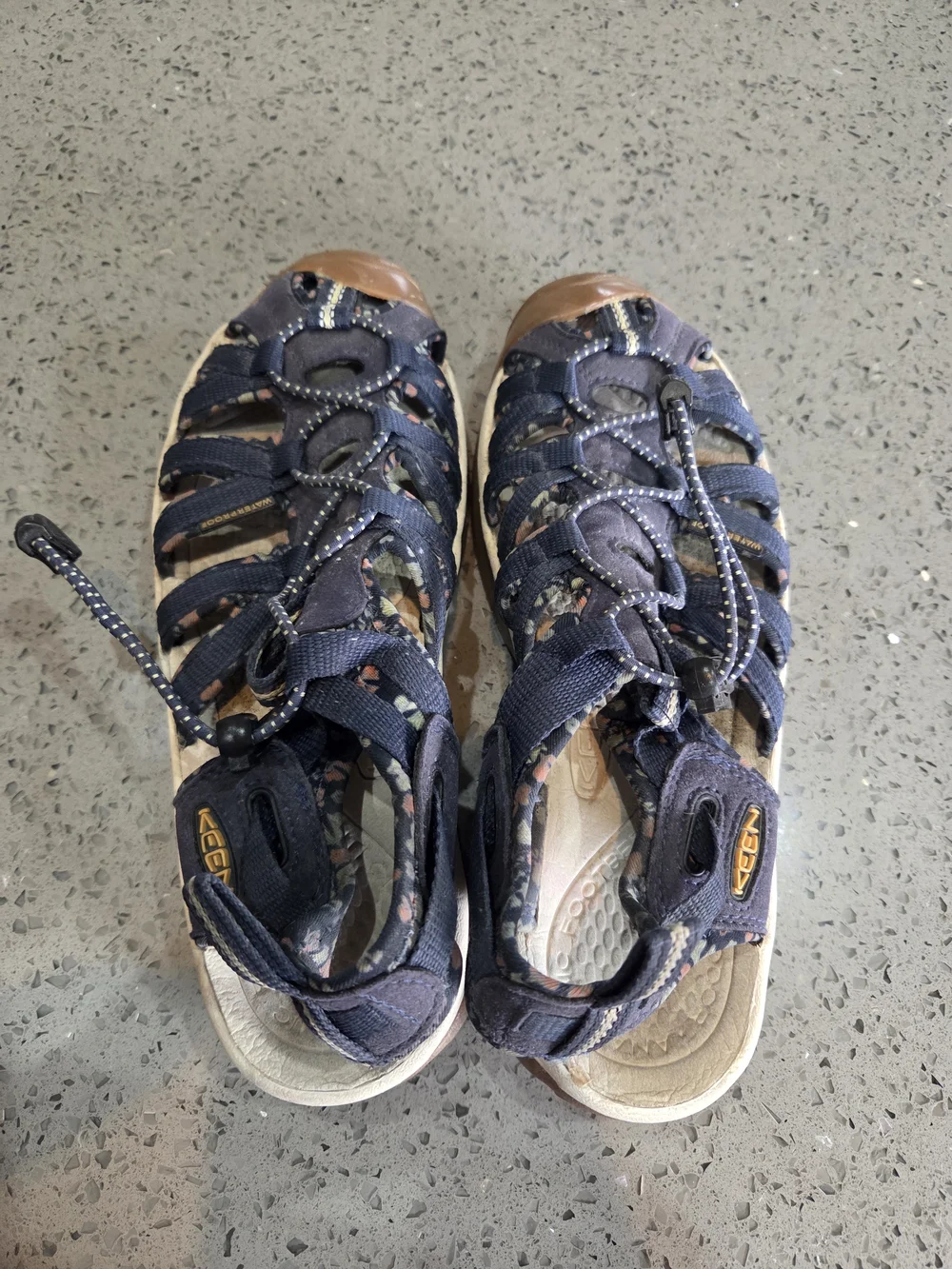 Keen Navy Blue and Brown Men's Closed-Toe Outdoor Sandals